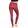 imageSTRETCH IS COMFORT Womens Cotton Foldover Full Length Leggings Burgundy Medium