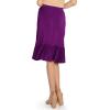 imageSTRETCH IS COMFORT Womens Mermaid Ruffle Midi Skirt Purple XLarge