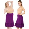 imageSTRETCH IS COMFORT Womens Mermaid Ruffle Midi Skirt Purple XLarge