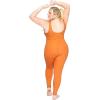 imageSTRETCH IS COMFORT Womens Plus Size Cotton Tank Unitard Orange 2X