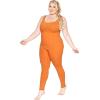 imageSTRETCH IS COMFORT Womens Plus Size Cotton Tank Unitard Orange 2X