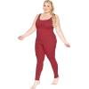 imageSTRETCH IS COMFORT Womens Plus Size Cotton Tank Unitard Red 2X