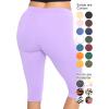 imageStretch is Comfort Womens Knee Length Leggings Lavender Large