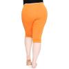 imageWomens Polyester Plus Size Knee Length Leggings Orange 2X