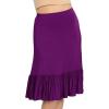imageSTRETCH IS COMFORT Womens Mermaid Ruffle Midi Skirt Purple XLarge