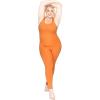 imageSTRETCH IS COMFORT Womens Plus Size Cotton Tank Unitard Orange 2X