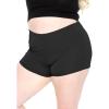 imageSTRETCH IS COMFORT Womens Plus Size NylonSpandex Booty Shorts  XLarge  3XBlack