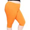 imageWomens Polyester Plus Size Knee Length Leggings Orange 2X