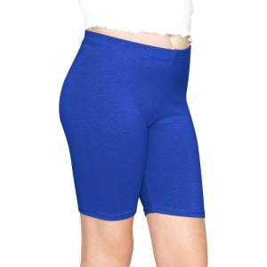 imageSTRETCH IS COMFORT Girls Cotton Biker Shorts Royal Blue Large