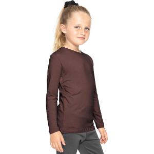imageSTRETCH IS COMFORT Girls Womens and Plus Oh So Soft Long Sleeve Crew Neck TopBrown