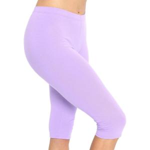 imageStretch is Comfort Womens Knee Length Leggings Lavender Large