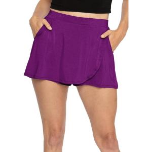imageWomens Wrap Tennis Skort with Pockets Purple Medium