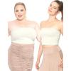 imageSTRETCH IS COMFORT Womens Crop Tube Top Off White 4X