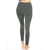 imageSTRETCH IS COMFORT Womens DTY High Waist Ruched Ankle Leggings Charcoal Gray Medium