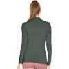 imageSTRETCH IS COMFORT Womens Oh So Soft Classic Fit Long Sleeve Mock Neck Top Charcoal Gray Medium