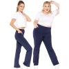 imageSTRETCH IS COMFORT Womens Oh So Soft High Waist Bootcut Yoga Pants with PocketNavy Blue