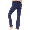 imageSTRETCH IS COMFORT Womens Oh So Soft High Waist Bootcut Yoga Pants with PocketNavy Blue