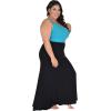 imageSTRETCH IS COMFORT Womens Plus Size Long Flowy Skirt Black XXLarge