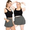 imageSTRETCH IS COMFORT Womens Wrap Tennis Skort with Pockets Charcoal Gray Small
