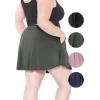 imageStretch is Comfort Womens Rayon Skater Skirt with Pockets Charcoal Gray 3X