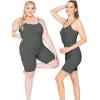 imageWomens Cotton Camisole Unitard Shorties Charcoal Gray 2X
