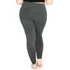 imageWomens DTY High Waist Ruched Ankle Leggings Charcoal Gray 3X