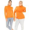 imageWomens Mock Turtle Neck Top Orange 3X