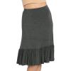 imageSTRETCH IS COMFORT Womens Mermaid Ruffle Midi Skirt Charcoal Gray Medium