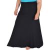 imageSTRETCH IS COMFORT Womens Plus Size Long Flowy Skirt Black XXLarge