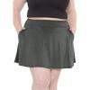 imageStretch is Comfort Womens Rayon Skater Skirt with Pockets Charcoal Gray 3X