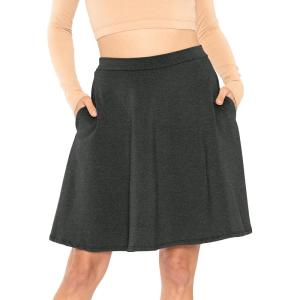 imageSTRETCH IS COMFORT Womens Circle Skirt with Pockets Charcoal Gray XLarge
