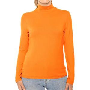 imageWomens Mock Turtle Neck Top Orange 3X