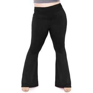 imageWomens OhSoSoft Ruched High Waist Bell Bottoms  XLarge5X  Made in USA