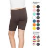 imageSTRETCH IS COMFORT Girls Cotton Biker Shorts Brown Small