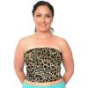 imageSTRETCH IS COMFORT Womens Crop Tube Top Brown Cheetah XLarge