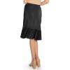imageSTRETCH IS COMFORT Womens Mermaid Ruffle Midi Skirt Black 3X