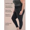 imageSTRETCH IS COMFORT Womens Smocked Waistband Joggers with Pockets Ruched Ankle Charcoal Gray XLarge