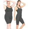 imageSTRETCH IS COMFORT Womens Tank Unitard BIKETARD Charcoal Gray Large