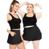 imageSTRETCH IS COMFORT Womens Wrap Tennis Skort with Pockets Black Small