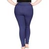 imageStretch is Comfort Womens Plus Size Foldover Ankle Length Cotton LeggingsNavy Blue