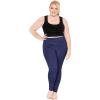 imageStretch is Comfort Womens Plus Size Foldover Ankle Length Cotton LeggingsNavy Blue