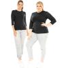 imageWomens  Sleeve Crew Neck Top Black XLarge