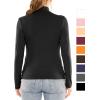 imageWomens Mock Turtle Neck Top Black 3X