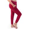 imageWomens Modal Cuff Joggers with Pockets Burgundy Small