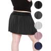 imageWomens Modal Ruffle Waist Skater Skirt Black 3X