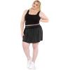 imageWomens Modal Ruffle Waist Skater Skirt Black 3X