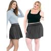 imageWomens Modal Ruffle Waist Skater Skirt Black Large