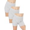 imageSTRETCH IS COMFORT Girls Cotton Biker Shorts 3 Pack Heather Gray Large
