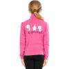imageSTRETCH IS COMFORT Girls Glitter  Gymnastics Cats Jacket Mock Neck  Youth Size 412Rapberry White Cats