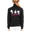 imageSTRETCH IS COMFORT Girls Glitter  Gymnastics Cats Jacket Mock Neck  Youth Size 412White Cats
